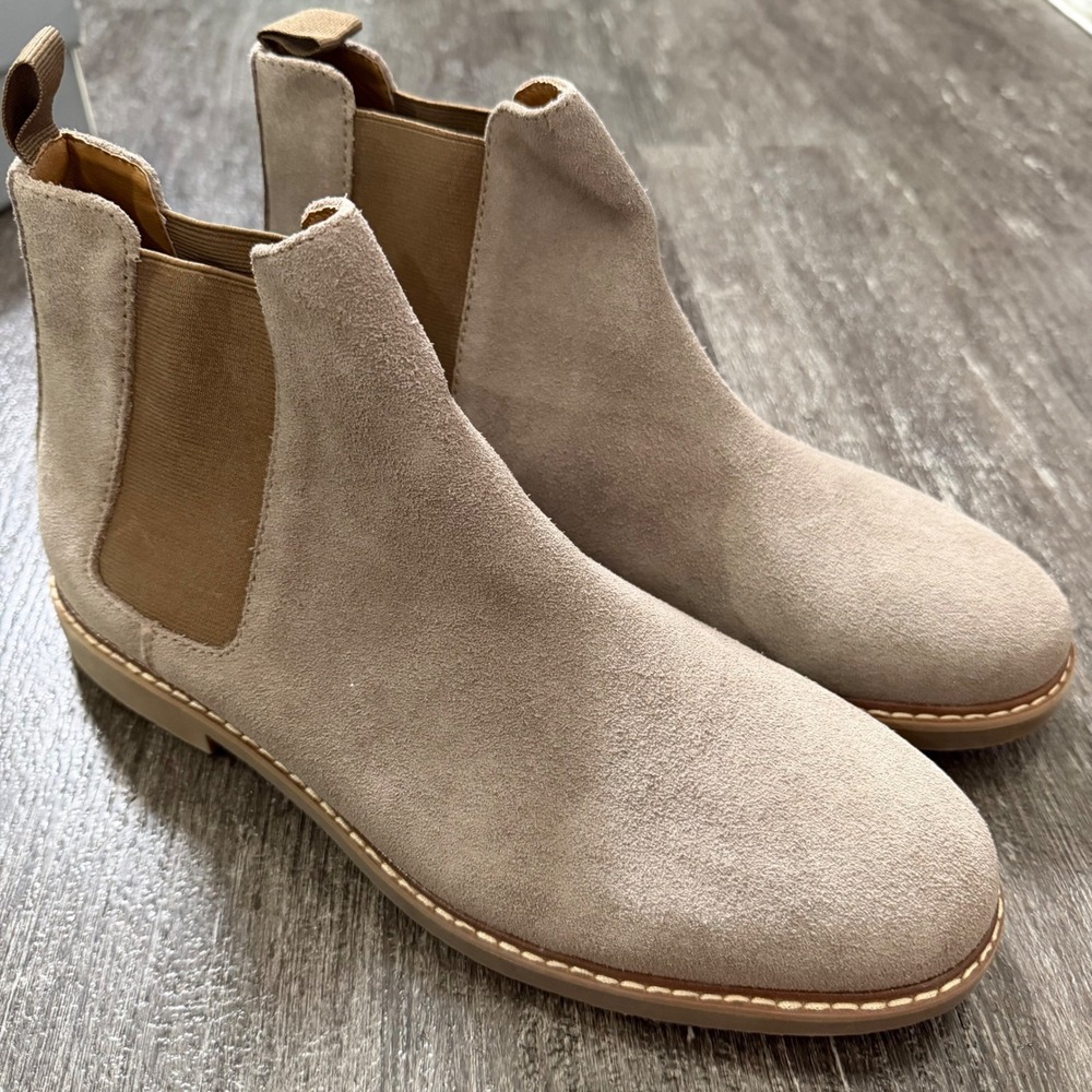 Steve Madden Highline Chelsea Boots Mens 9.5 Tan Suede Ankle Pull On High